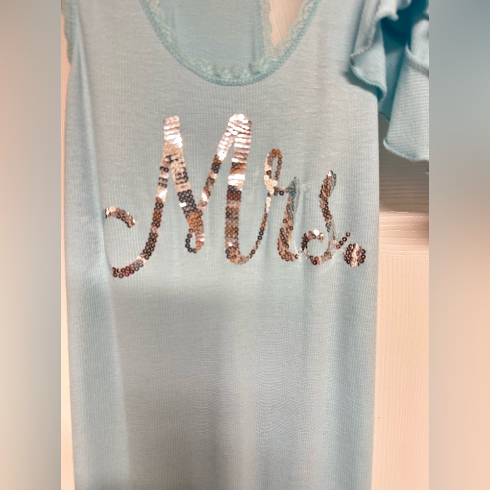 Blue by Betsey Johnson Light Blue 'Mrs.' Pajama Set - Picture 2 of 8